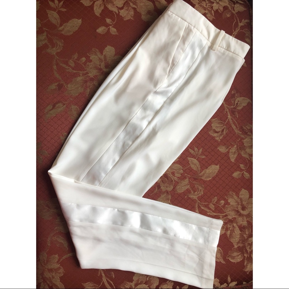 H&M Cream (Off white) Satin Contrast Panel Pant